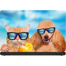 Kt Decoration Siyah-Beyaz Kedi Köpek Kapı Kenarı Çıkartmaları