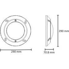 Pool Light Sıva Üstü LED Havuz Lambası  Kırmızı