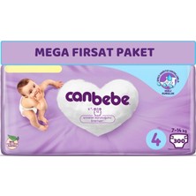 Canbebe Bebek Bezi Beden:4 (7-14kg) Maxi 300 Adet Mega Fırsat Pk