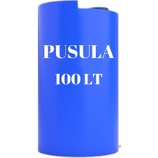 Pusula Polietilen 100 lt (Vanalı) Dik Mavi Su Deposu