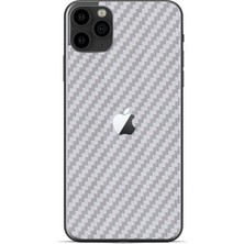 Ipg Apple İphone 11 Pro Dekoratif Arka Koruma Sticker Karbon Fiber Gri