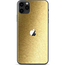 Ipg Apple İphone 11 Pro Max Dekoratif Arka Koruma Sticker Metallik Gold