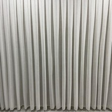 Volper Mekanik VP504 1. Kalite Foldet Keten Tül Perde 1/2,5 Pile Ekru 100 x 260
