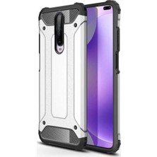 CaseArt Xiaomi Poco X2 Kapak Çift Katmanlı Zırh Tank Kılıf - Gri