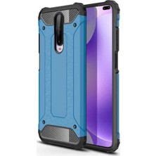 CaseArt Xiaomi Poco X2 Kapak Çift Katmanlı Zırh Tank Kılıf - Mavi