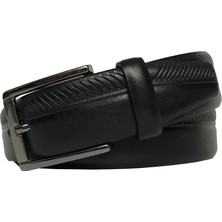 GoDeri  2'li Set Klasik Kumaş Pantolon Kemeri 3.5 cm Siyah, Kahverengi