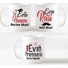 Nil Hediye Evin Hanımı Evin Reisi Evin Prensesi 3 Lü Set Kupa