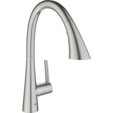 Grohe Eviye Bataryası Spiralli 2 Fonk. Zedra Super STEEL-32294DC2