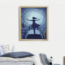 Dekor Loft Doğal Çam Çerçeveli Bebek ve Çocuk Odası Duvar Tablosu Özgür Deniz