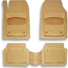 Team Car Safir Honda Civic 10 2012 Sonrası Bej Ahşap 3D Paspas