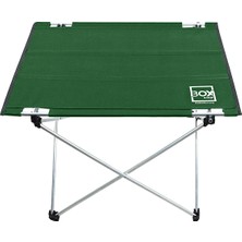 Box&Box Küçük Boy Katlanabilir Kumaş Kamp ve Piknik Masası, Yeşil, 57 x 43 x 38 cm