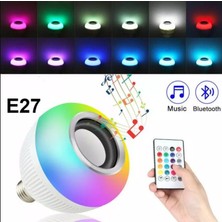 Ake Bluetooth Hoparlör LED Lamba Rgb Bluetooth LED Ampul Hoparlör
