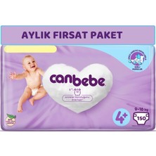 Canbebe Bebek Bezi Beden: 4+ (9 - 16 Kg) Maxi Plus 150'LI
