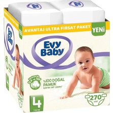 Evy Baby Bebek Bezi Beden: 4 (7 - 14 Kg) Maxi 270'LI