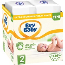Evy Baby Bebek Bezi Beden: 2 (3 - 6 Kg) Mini 336'LI