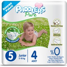 Paddlers Pure Bebek Bezi 5 Numara Junior 4 Adet (11-18 kg ) Deneme Paketi