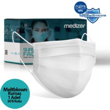 Medizer Full Ultrasonik 3 Katlı Meltblown Kumaş Cerrahi Maske 50 Adet
