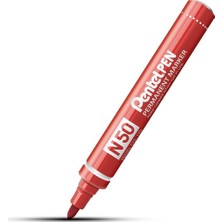 Pentel N50 Yuvarlak Uç Permanent Kalıcı Marker Kırmızı