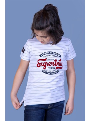 Erkek Çocuk Siyah Çizgili Tişört