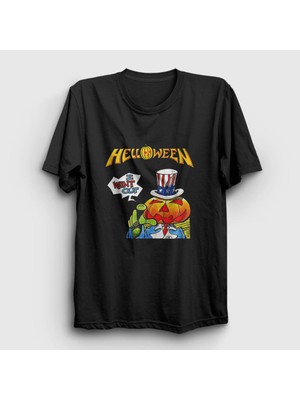 Presmono Unisex Siyah Out Helloween T-Shirt
