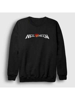 Presmono Unisex Siyah Logo V3 Helloween Sweatshirt