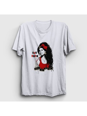 Presmono Unisex Beyaz Goodbye Amy Winehouse T-Shirt