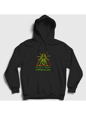 Presmono Unisex Siyah Asleep Billie Eilish Kapüşonlu Sweatshirt