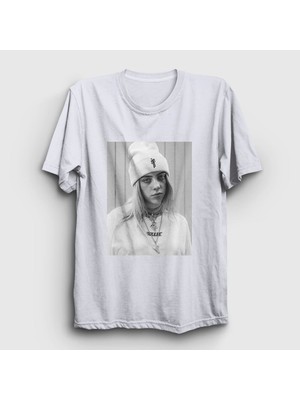 Presmono Unisex Beyaz Billie Eilish T-Shirt