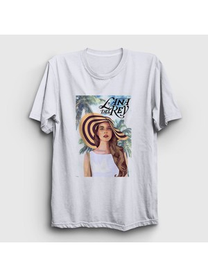 Presmono Unisex Beyaz Summertime Lana Del Rey T-Shirt