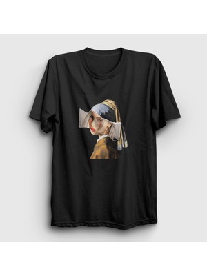 Presmono Unisex Siyah Vermeer V2 Billie Eilish T-Shirt