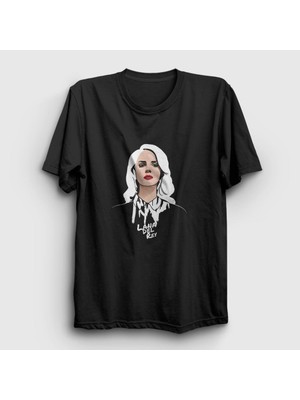 Presmono Unisex Siyah Ldr Lana Del Rey T-Shirt