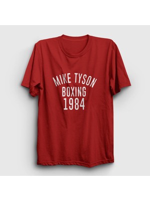 Presmono Unisex Kırmızı 1984 Mike Tyson T-Shirt