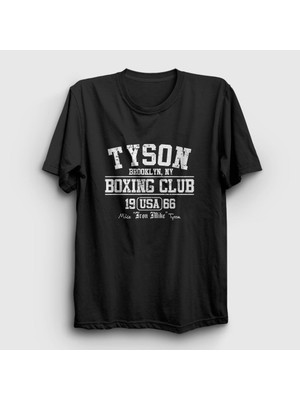 Presmono Unisex Siyah Boxing Club Mike Tyson T-Shirt