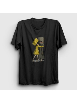 Presmono Unisex Siyah Hug Little Nightmares T-Shirt