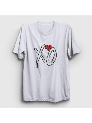 Presmono Unisex Beyaz Xo The Weeknd T-Shirt