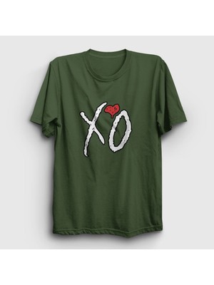 Presmono Unisex Haki Xo The Weeknd T-Shirt