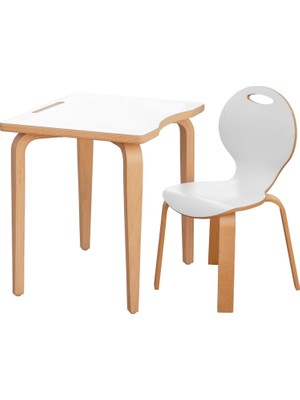 Ens Kids Collection Pearl Beyaz Laminatlı Masa Takımı - H2 2 - 7 Yaş