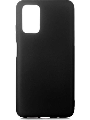 Tekno Grup Xiaomi Redmi 9t Kılıf Mat Premium Silikon Kılıf + Cam Ekran Koruyucu Siyah