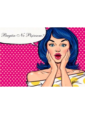 Byken ''bugün Ne Pişirsem?'' Yazılı Sticker
