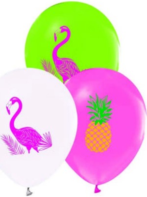 Hayaller Dükkanı Flamingo 10 Adet Metalik Balon