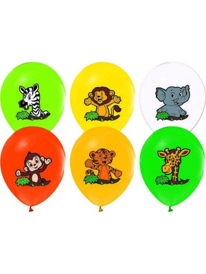 Hayaller Dükkanı Safari Sevimli Hayvanlar 10 Lu Balon