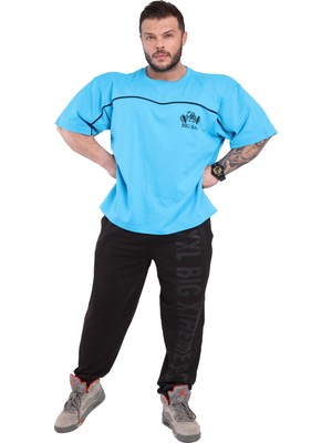 Big Sam Oversie Spor T-Shirt Geniş Kesim Pamuklu Big Sam 2803