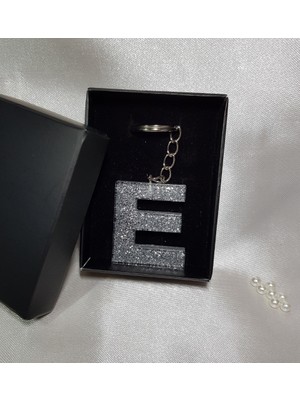 Sultan Tasarım Epoksi E Harfi Anahtarlık