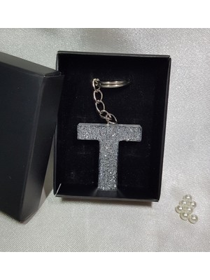 Sultan Tasarım Epoksi T Harfi Anahtarlık