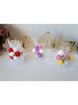 Hayaller Dükkanı 30 Adet Rengarenk Gelin Çiçeği Modeli Ucuz Nikah Şekeri