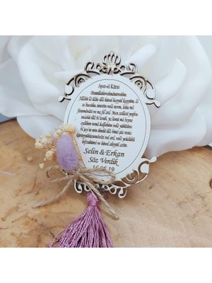 Hayaller Dükkanı 25 Adet Ahşap Söz Nişan Si Nazar Ayeti