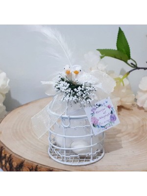 Hayaller Dükkanı 30 Adet Metal Tel Kafes Kuş Yuvası Nikah Şekeri