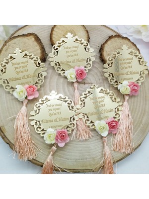 Hayaller Dükkanı 30 Adet Işlemeli Pleksi Nazar Dualı Nikah Şekeri