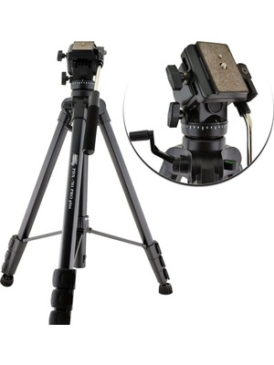 Pdx 701 Pro Plus Tripod Kaymaz Özellikli 150 cm Siyah