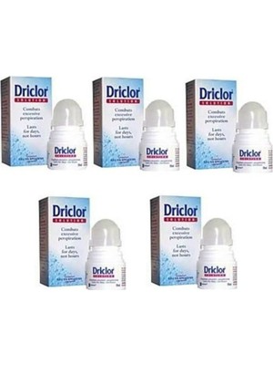 Driclor Roll-On Pudrasız 20 ml - 5 li Erkek ve Kadınlar İçin Etkili Deodorant